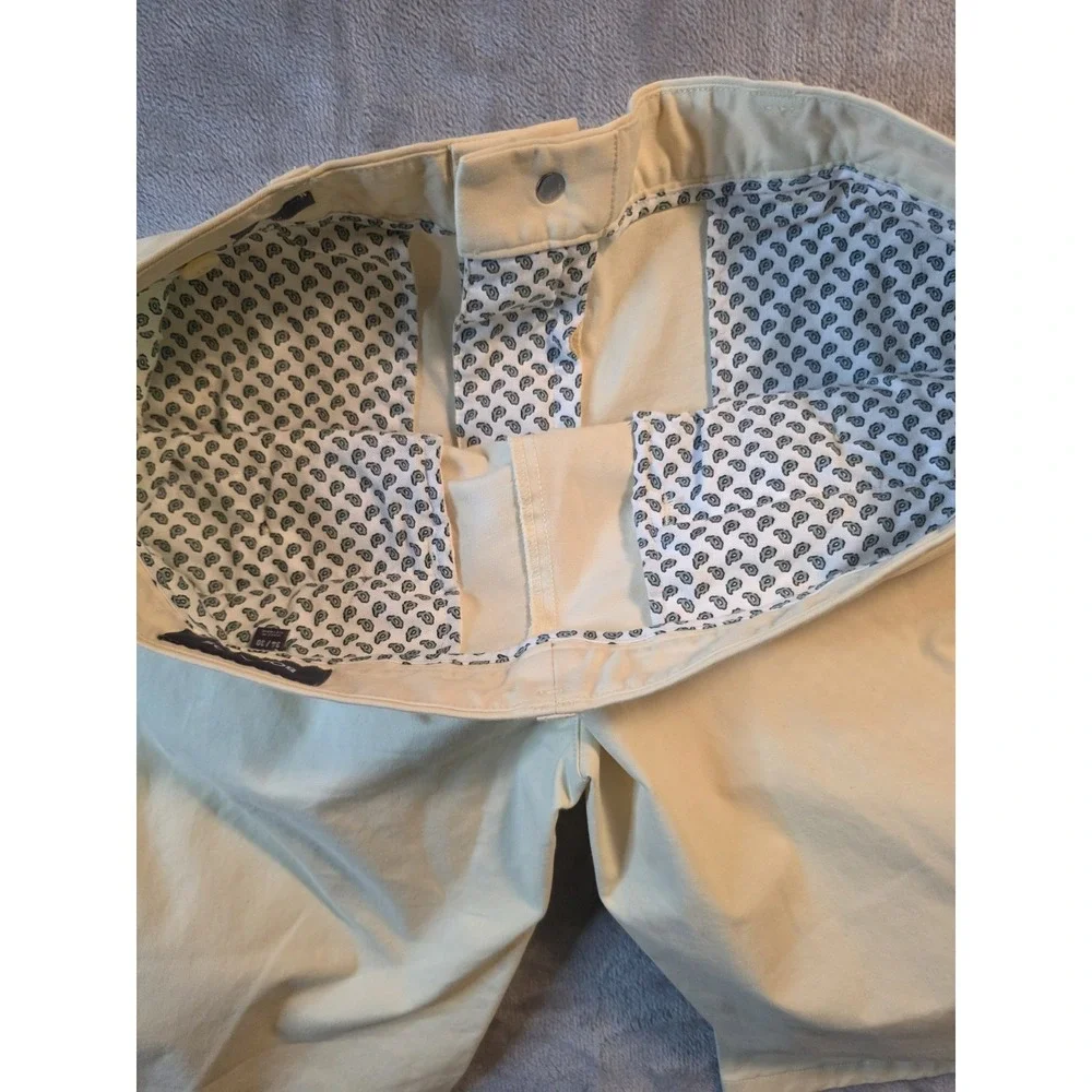 Bonobos Men's Chino Pants 34x30 Yellow Slim Fit Flat Front Casual